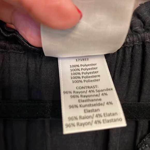 Anthropology, Dolan, black, long, sleeved blouse with white moons, medium - Picture 4 of 16